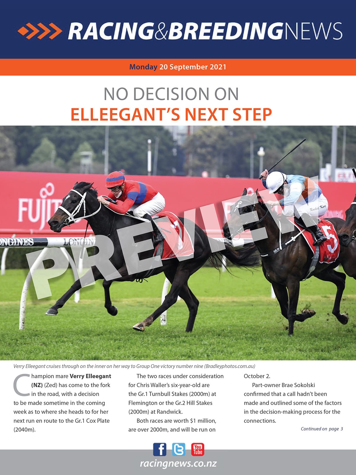 NZ Racing and Breeding News – 20 September 2021