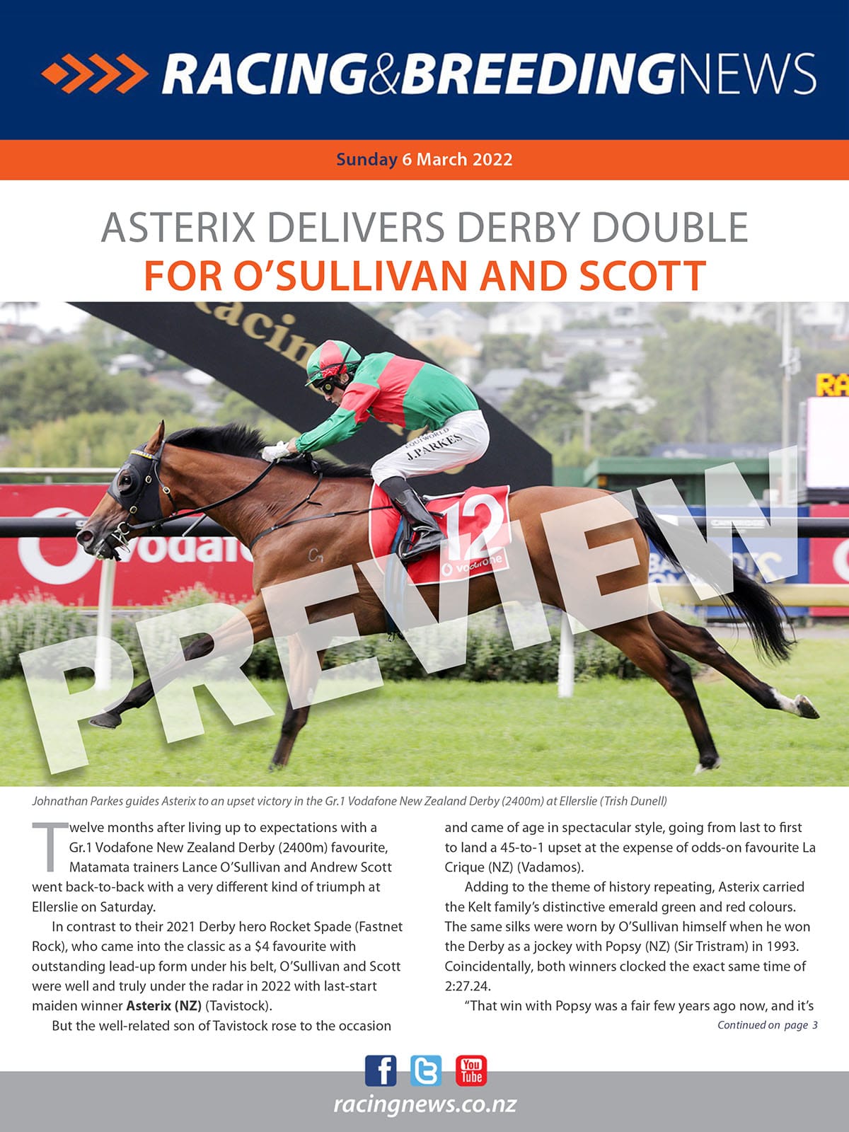 NZ Racing and Breeding News – 06 March 2022