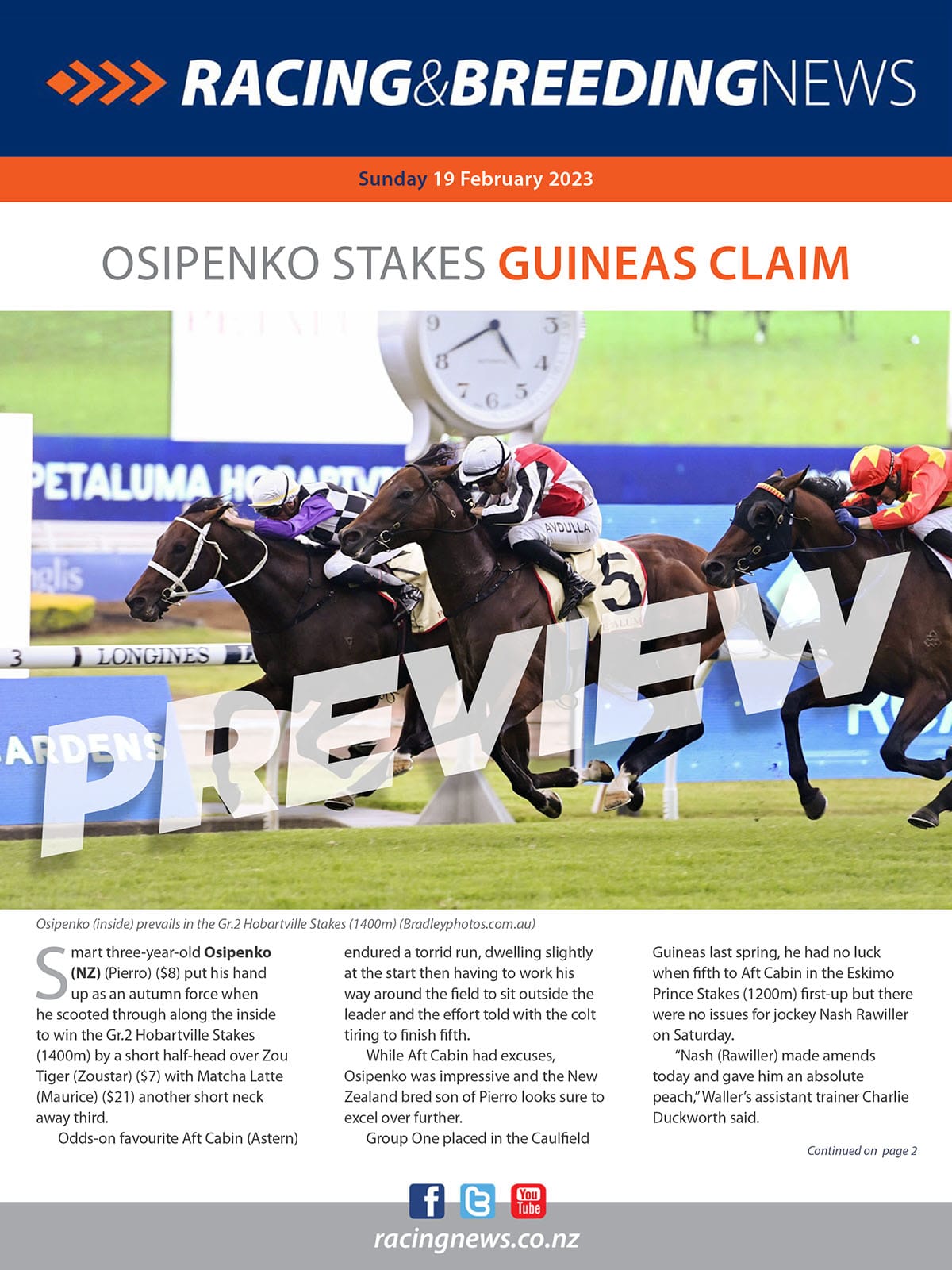 NZ Racing and Breeding News – 19 February 2023