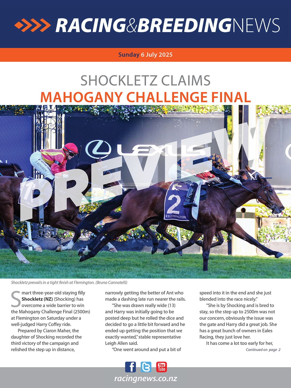 NZ Racing and Breeding News – 06 July 2025