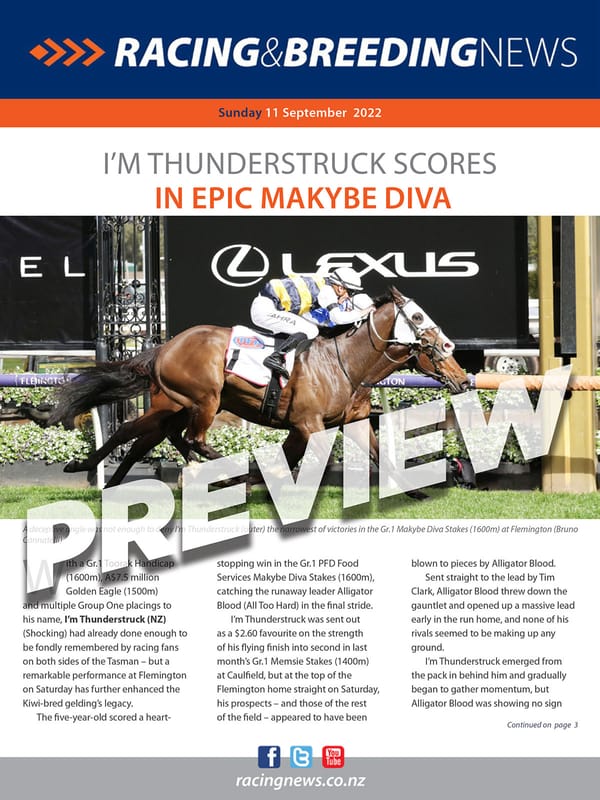 NZ Racing and Breeding News – 11 September 2022