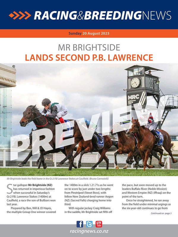 NZ Racing and Breeding News – 20 August 2023