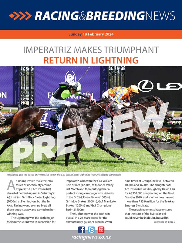 NZ Racing and Breeding News – 18 February 2024