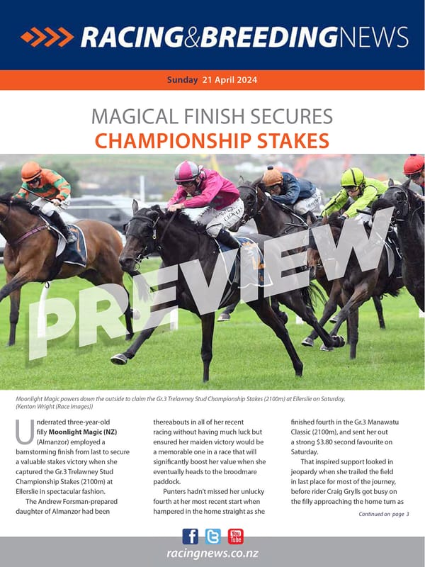 NZ Racing and Breeding News – 21 April 2024