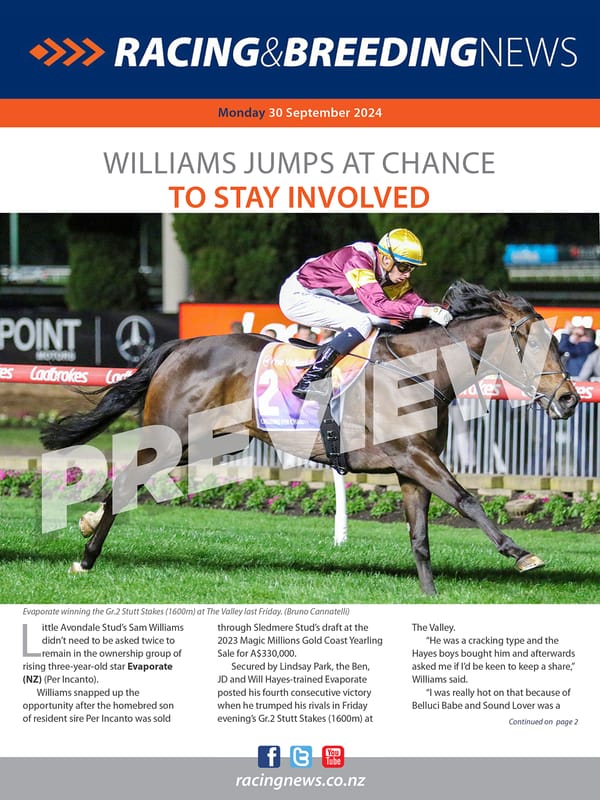 NZ Racing and Breeding News – 30 September 2024